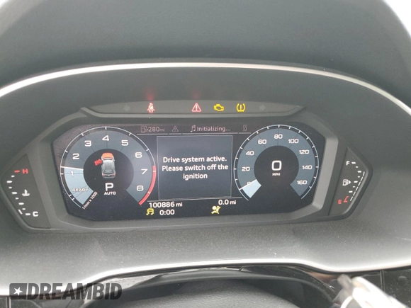 2021 Audi Q3 S line Premium with VIN WA1DECF39M1024927, listed as a Copart auction lot 58992105 with 100,886 mi miles and Salvage title. Bid and sale history available at DreamBid. Image 9.