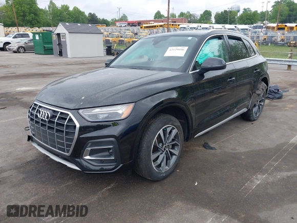 2021 Audi Q5 Premium with VIN WA1AAAFY2M2008206, listed as a IAAI auction lot 42129096 with 65,686 mi miles and . Bid and sale history available at DreamBid. Image 2.