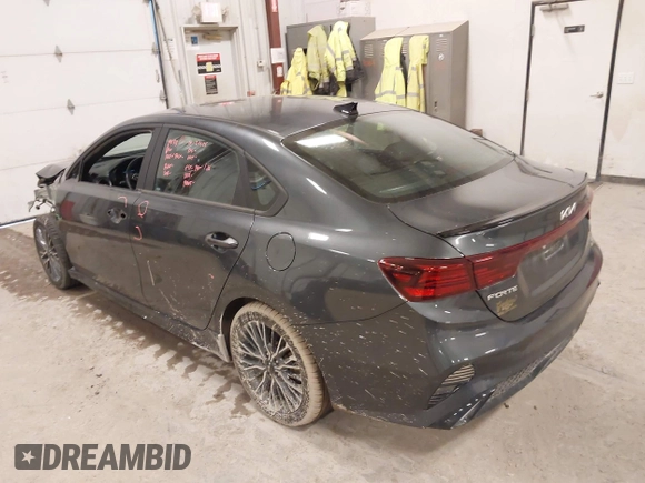 2023 Kia Forte GT-Line with VIN 3KPF54AD0PE614424, listed as a IAAI auction lot 41724124 with 34,398 mi miles. Bid and sale history available at carsss.com. Image 3.
