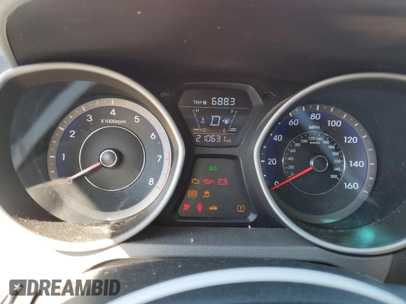 2014 Hyundai Elantra Coupe with VIN KMHDH6AH8EU029579, listed as a Copart auction lot 76480534 with 210,631 mi miles and Salvage Title. Bid and sale history available at carsss.com. Image 9.