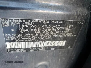 2013 Toyota RAV4 XLE z VIN 2T3WFREV8DW071305, wystawiony jako Copart lot #61716835 z przebiegiem 206 114 mil mil oraz Szkoda całkowita • Salvage title. Historia ofert i sprzedaży dostępna na DreamBid. Obrazek 12.