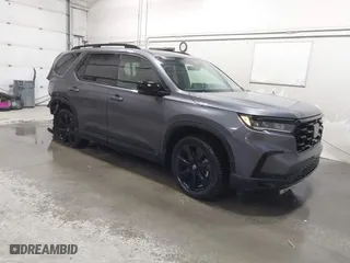 2025 Honda Pilot Black Edition with VIN 5FNYG1H91SB034976, listed as a IAAI auction lot 41677687 with 5,659 mi miles. Bid and sale history available at carsss.com. Image 1.