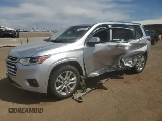 2021 Chevrolet Traverse High Country z VIN 1GNEVNKW6MJ243602, wystawiony jako Copart lot #54008995 z przebiegiem 52 311 mil mil oraz Szkoda całkowita • Salvage title. Historia ofert i sprzedaży dostępna na DreamBid. Obrazek 1.
