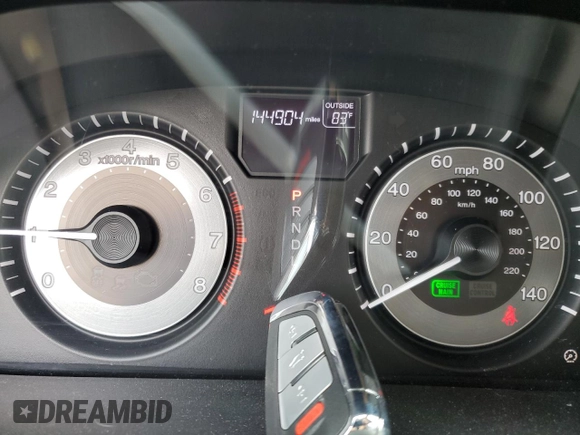 2016 Honda Odyssey EX-L with VIN 5FNRL5H69GB003379, listed as a Copart auction lot 48932295 with 144,904 mi miles and Salvage Title. Bid and sale history available at DreamBid. Image 9.