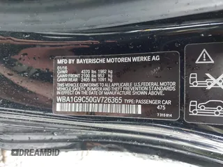 2016 BMW 2 Series 228i xDrive with VIN WBA1G9C50GV726365, listed as a IAAI auction lot 42358820 with 97,530 mi miles and . Bid and sale history available at DreamBid. Image 9.