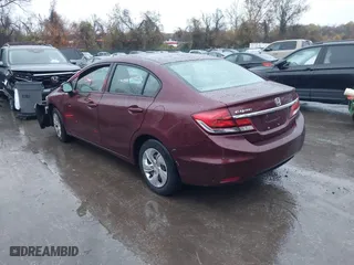 2013 Honda Civic Sdn LX with VIN 2HGFB2F53DH595982, listed as a IAAI auction lot 40926264 with 138,624 mi miles. Bid and sale history available at carsss.com. Image 3.