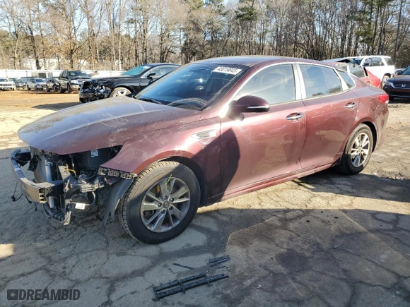 2018 Kia Optima LX with VIN 5XXGT4L33JG239996, listed as a Copart auction lot 43019845 with NaN miles and Salvage Title. Bid and sale history available at carsss.com. Image 1.