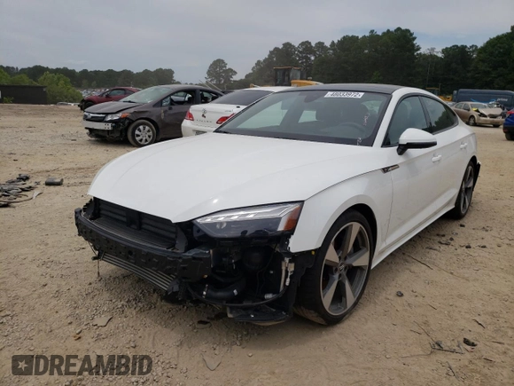 2021 Audi A5 Sportback S line Premium Plus with VIN WAUFACF5XMA002105, listed as a Copart auction lot 48033972 with 12,744 mi miles. Bid and sale history available at carsss.com. Image 2.