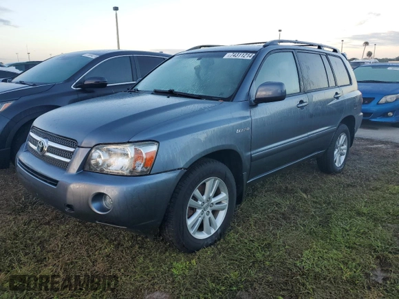2006 Toyota Highlander Hybrid with VIN JTEEW21A560007876, listed as a Copart auction lot 74311214 with 225,306 mi miles and Salvage Title. Bid and sale history available at carsss.com. Image 1.