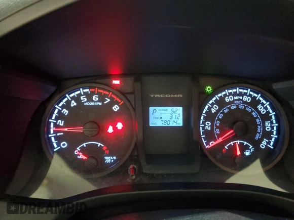 2016 Toyota Tacoma SR z VIN 5TFSX5EN0GX046693, wystawiony jako Copart lot #45871195 z przebiegiem 78 014 mil mil oraz Szkoda całkowita • Salvage title. Historia ofert i sprzedaży dostępna na DreamBid. Obrazek 9.