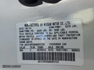 2010 Infiniti G37 Convertible with VIN JN1CV6FE8AM353720, listed as a Copart auction lot 61642314 with 0 mi miles and Salvage Title. Bid and sale history available at carsss.com. Image 14.