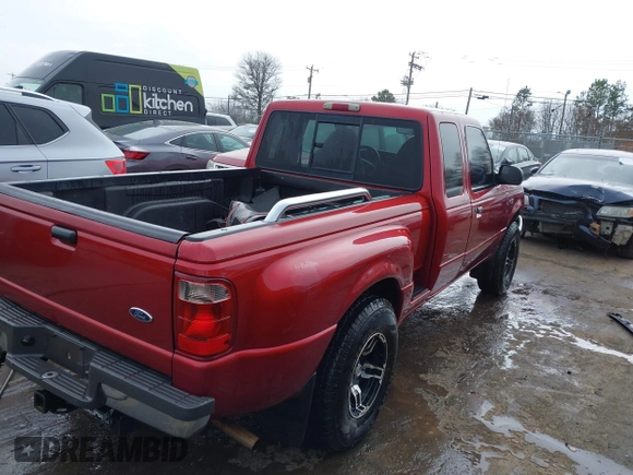 2001 Ford Ranger XL with VIN 1FTYR14V01TA90433, listed as a IAAI auction lot 41613230 with 190,368 mi miles. Bid and sale history available at carsss.com. Image 4.