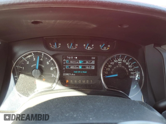 2014 Ford F-150 XL with VIN 1FTFW1EF1EFA76570, listed as a Copart auction lot 52285455 with 223,621 mi miles and Salvage Title. Bid and sale history available at carsss.com. Image 9.