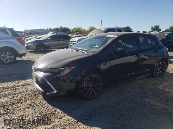 2019 Toyota Corolla Hatchback SE with VIN JTNK4RBEXK3029190, listed as a Copart auction lot 71320434 with 54,665 mi miles and Salvage Title. Bid and sale history available at carsss.com. Image 1.