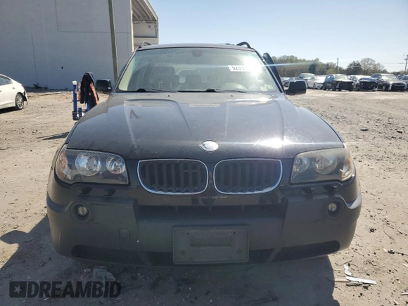 2004 BMW X3 2.5i with VIN WBXPA73474WB29994, listed as a Copart auction lot 52037835 with 140,712 mi miles and Salvage Title. Bid and sale history available at DreamBid. Image 5.