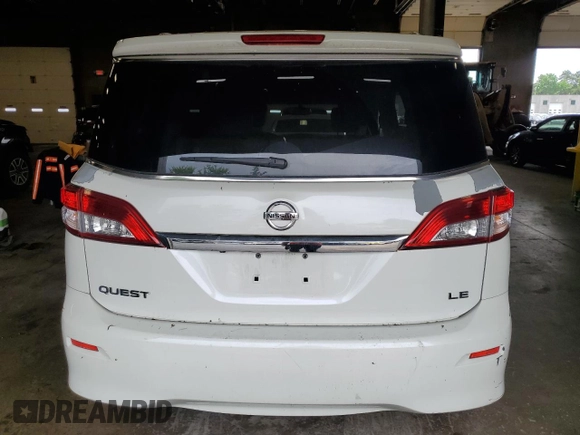 2011 Nissan Quest SL with VIN JN8AE2KP0B9006265, listed as a Copart auction lot 61105715 with 143,967 mi miles and Salvage title. Bid and sale history available at DreamBid. Image 6.