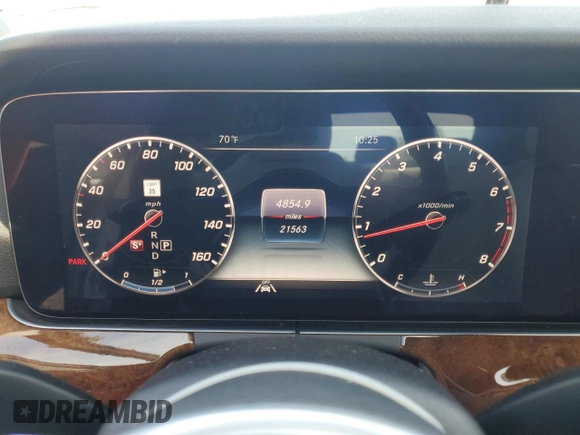 2020 Mercedes-Benz E 450 with VIN WDDZF6JB9LA734326, listed as a Copart auction lot 53639565 with 21,563 mi miles and Salvage Title. Bid and sale history available at DreamBid. Image 9.