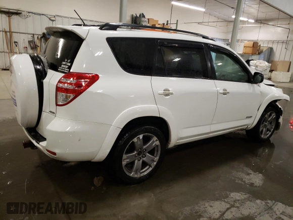 2010 Toyota RAV4 Sport with VIN JTMRF4DV1AD022361, listed as a Copart auction lot 43449805 with 161,747 mi miles and Salvage Title. Bid and sale history available at carsss.com. Image 3.