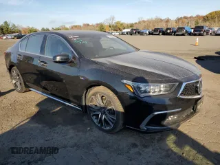2018 Acura RLX Sport Hybrid w/Advance Pkg with VIN JH4KC2F96JC000410, listed as a Copart auction lot 75607004 with 128,664 mi miles and Salvage Title. Bid and sale history available at carsss.com. Image 4.