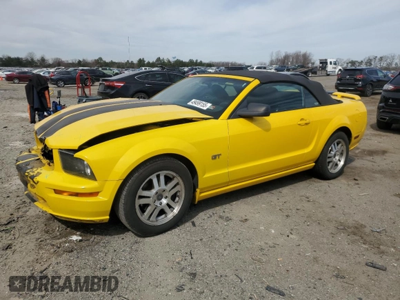 2005 Ford Mustang GT Deluxe with VIN 1ZVHT85H355249973, listed as a Copart auction lot 49499155 with 129,915 mi miles and Salvage Title. Bid and sale history available at DreamBid. Image 1.