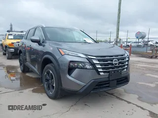 2025 Nissan Rogue SV with VIN JN8BT3BA2SW006183, listed as a IAAI auction lot 41876030 with 2,034 mi miles. Bid and sale history available at carsss.com. Image 1.
