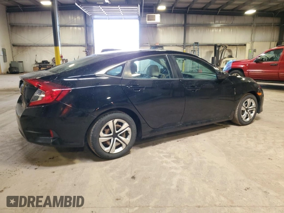 2018 Honda Civic LX with VIN 19XFC2F5XJE204085, listed as a Copart auction lot 51323935 with 164,201 mi miles and Salvage Title. Bid and sale history available at carsss.com. Image 3.