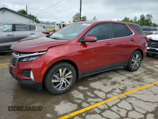 2024 Chevrolet Equinox LT with VIN 3GNAXKEG5RS208664, listed as a Copart auction lot 57231805 with 17,624 mi miles and Salvage title. Bid and sale history available at DreamBid. Image 1.