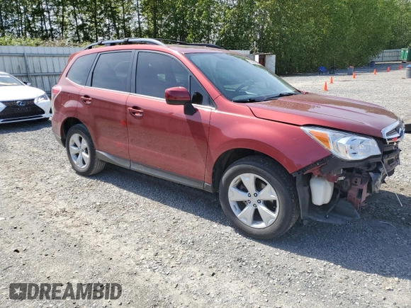 2016 Subaru Forester Limited with VIN JF2SJAHC0GH436094, listed as a Copart auction lot 55496585 with 107,512 mi miles and Salvage Title. Bid and sale history available at DreamBid. Image 4.