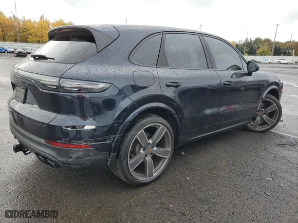 2023 Porsche Cayenne with VIN WP1AA2AY8PDA07877, listed as a Copart auction lot 77680334 with 22,398 mi miles and Salvage Title. Bid and sale history available at carsss.com. Image 3.