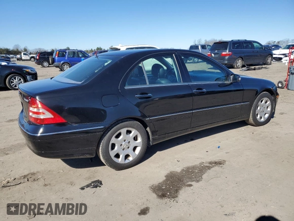 2005 Mercedes-Benz C 240 with VIN WDBRF81J45F603063, listed as a Copart auction lot 44751855 with 161,502 mi miles and Salvage Title. Bid and sale history available at DreamBid. Image 3.