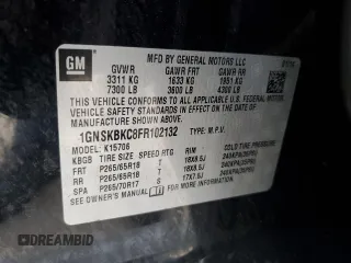 2015 Chevrolet Tahoe LT z VIN 1GNSKBKC8FR102132, wystawiony jako Copart lot #52528575 z przebiegiem 210 201 mil mil oraz Szkoda całkowita • Salvage title. Historia ofert i sprzedaży dostępna na DreamBid. Obrazek 13.