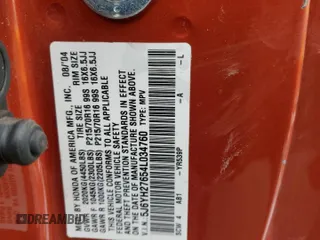 2004 Honda Element EX with VIN 5J6YH27654L034760, listed as a Copart auction lot 46329145 with 207,787 mi miles and Salvage Title. Bid and sale history available at DreamBid. Image 14.