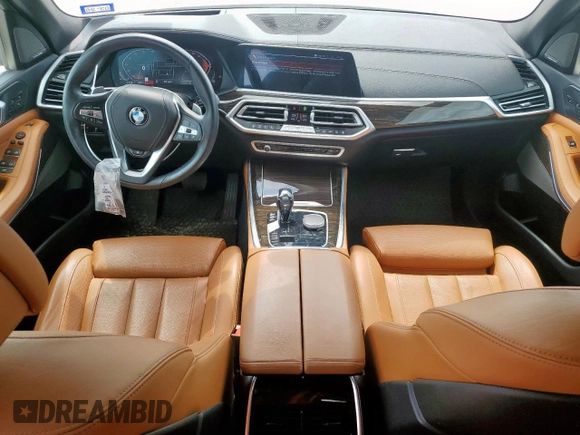 2021 BMW X5 sDrive40i with VIN 5UXCR4C06M9F56578, listed as a Copart auction lot 58218315 with 69,927 mi miles and Salvage title. Bid and sale history available at DreamBid. Image 8.