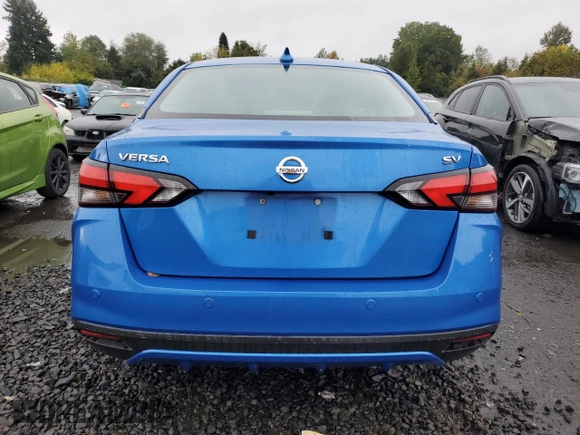 2021 Nissan Versa SV with VIN 3N1CN8EVXML862039, listed as a Copart auction lot 76208234 with 56,008 mi miles and Salvage Title. Bid and sale history available at carsss.com. Image 6.