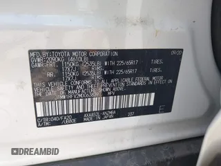 2021 Toyota RAV4 XLE with VIN JTMW1RFV2MD063839, listed as a IAAI auction lot 42406891 with 69,490 mi miles and . Bid and sale history available at DreamBid. Image 9.
