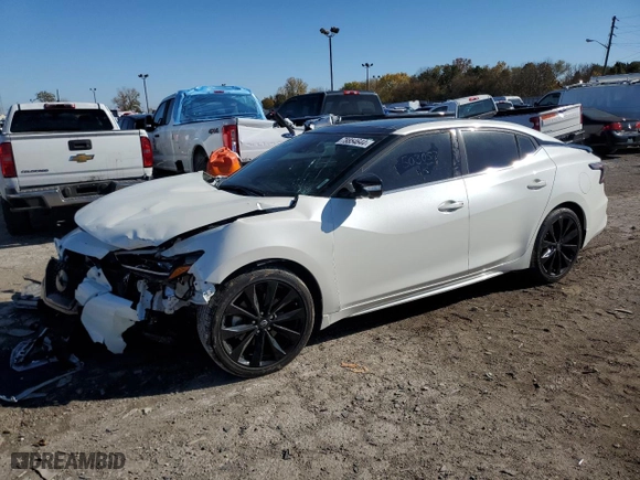 2023 Nissan Maxima SR with VIN 1N4AA6EV1PC503057, listed as a Copart auction lot 78854644 with 10,445 mi miles and Salvage Title. Bid and sale history available at carsss.com. Image 1.