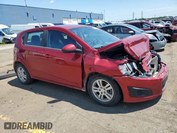 2013 Chevrolet Sonic LT with VIN 1G1JC6SB7D4187709, listed as a Copart auction lot 63645244 with 0 mi miles and Non Repairable. Bid and sale history available at carsss.com. Image 4.
