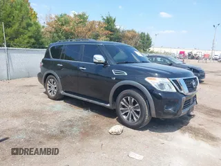 2020 Nissan Armada SL with VIN JN8AY2ND6L9108907, listed as a IAAI auction lot 40211000 with 95,404 mi miles. Bid and sale history available at carsss.com. Image 1.