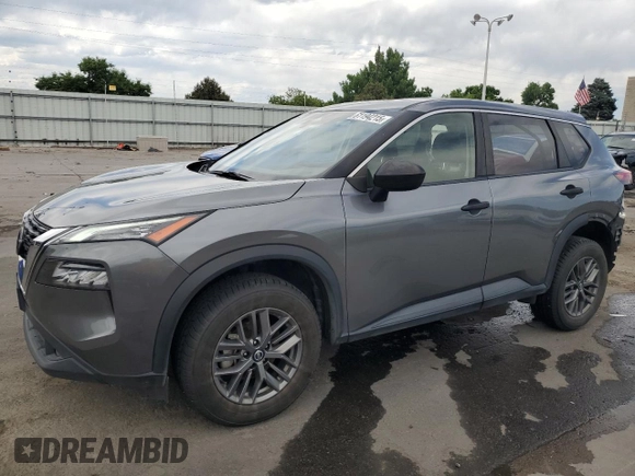 2021 Nissan Rogue S with VIN JN8AT3AB1MW222759, listed as a Copart auction lot 61194215 with 57,950 mi miles and Salvage title. Bid and sale history available at DreamBid. Image 1.