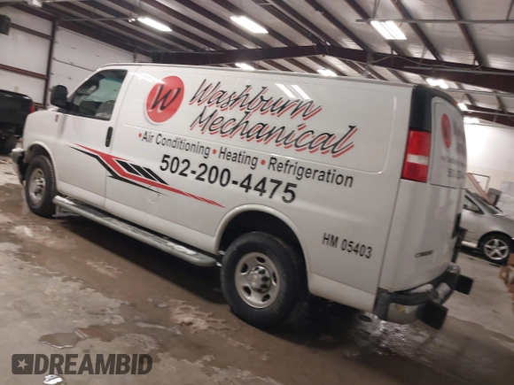 2021 Chevrolet Express Cargo with VIN 1GCWGAFP3M1193924, listed as a IAAI auction lot 41570565 with 70,337 mi miles and . Bid and sale history available at DreamBid. Image 3.