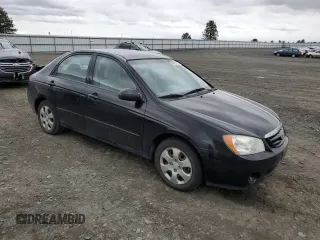 2006 Kia Spectra EX with VIN KNAFE121765363296, listed as a Copart auction lot 48929955 with 174,666 mi miles and Salvage Title. Bid and sale history available at carsss.com. Image 4.