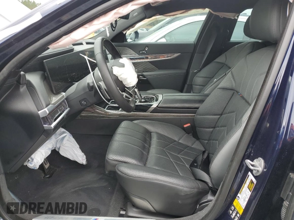 2023 BMW 7 Series 760i xDrive with VIN WBA33EJ04PCN52350, listed as a Copart auction lot 44487295 with 10,878 mi miles and Salvage title. Bid and sale history available at DreamBid. Image 7.