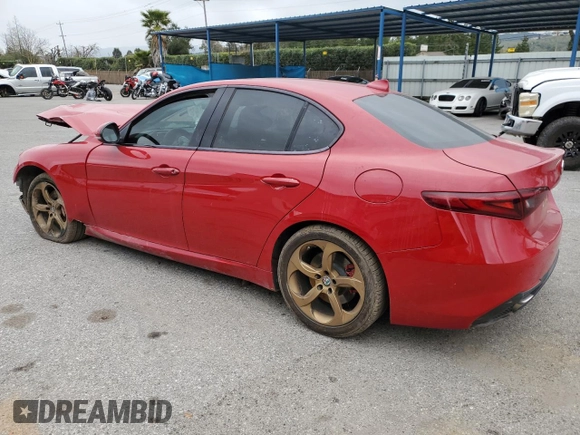 2017 Alfa Romeo Giulia z VIN ZARFAEBN6H7533055, wystawiony jako Copart lot #48777655 z przebiegiem 77 348 mil mil oraz Szkoda całkowita • Salvage title. Historia ofert i sprzedaży dostępna na DreamBid. Obrazek 2.