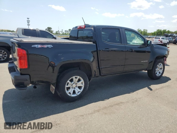 2021 Chevrolet Colorado 4WD LT with VIN 1GCGTCEN8M1138297, listed as a Copart auction lot 61762405 with 51,644 mi miles and Salvage title. Bid and sale history available at DreamBid. Image 3.