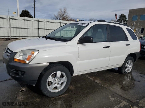 2008 Kia Sportage LX with VIN KNDJE724087522774, listed as a Copart auction lot 49913465 with 115,392 mi miles and Salvage Title. Bid and sale history available at carsss.com. Image 1.
