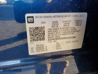 2022 Chevrolet Blazer LT with VIN 3GNKBDRS0NS169344, listed as a Copart auction lot 80693564 with 34,943 mi miles and Salvage Title. Bid and sale history available at carsss.com. Image 13.