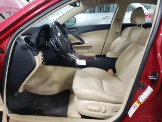 2006 Lexus IS 250 with VIN JTHCK262765001796, listed as a Copart auction lot 87960765 with 132,272 mi miles and Salvage Title. Bid and sale history available at DreamBid. Image 7.