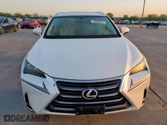 2017 Lexus NX 200t with VIN JTJYARBZ9H2074403, listed as a Copart auction lot 52039815 with 93,589 mi miles and Salvage Title. Bid and sale history available at DreamBid. Image 5.