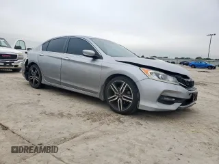 2016 Honda Accord Sport with VIN 1HGCR2F55GA169292, listed as a Copart auction lot 53847585 with 172,500 mi miles and Salvage title. Bid and sale history available at DreamBid. Image 4.