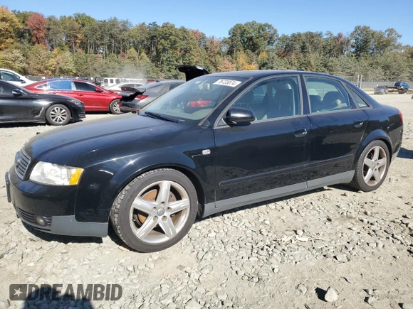 2004 Audi A4 1.8T with VIN WAULC68E84A080488, listed as a Copart auction lot 76735874 with 0 mi miles and Salvage Title. Bid and sale history available at carsss.com. Image 1.